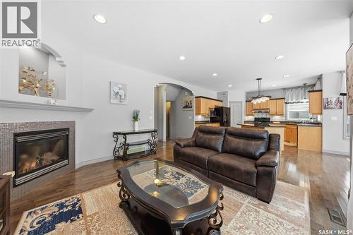 218 Brookshire Crescent, Saskatoon, SK - Indoor Photo Showing Living Room With Fireplace