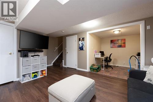 Basement when set up as a rec room - 109 Ross Street, Fort Mcmurray, AB - Indoor
