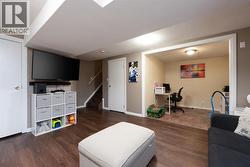 Basement when set up as a rec room - 