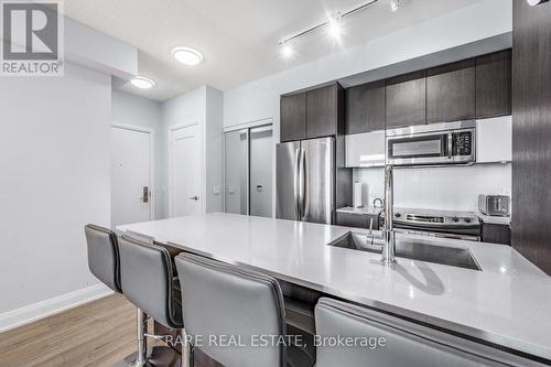2404 - 56 Annie Craig Drive, Toronto, ON - Indoor Photo Showing Kitchen With Stainless Steel Kitchen With Upgraded Kitchen