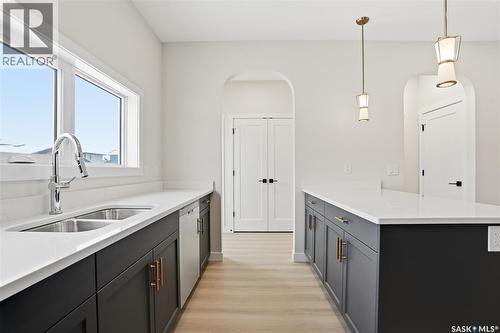 230 Leskiw Lane, Saskatoon, SK - Indoor Photo Showing Kitchen With Double Sink