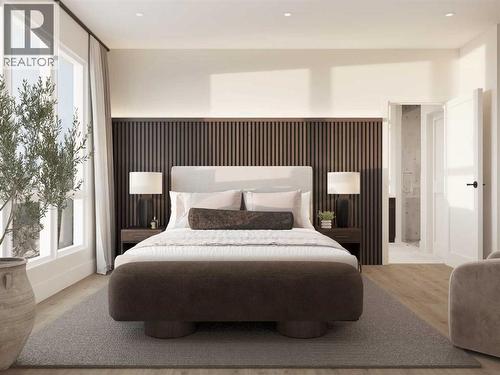 811, 101H Stewart Creek Rise, Canmore, AB - Indoor Photo Showing Bedroom