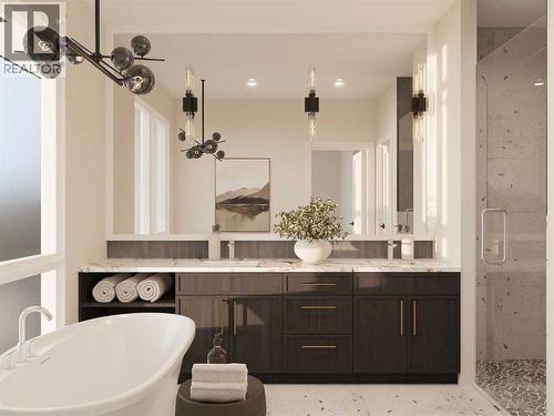 811, 101H Stewart Creek Rise, Canmore, AB - Indoor Photo Showing Bathroom