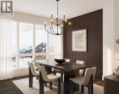 832, 101H Stewart Creek Rise, Canmore, AB - Indoor Photo Showing Dining Room