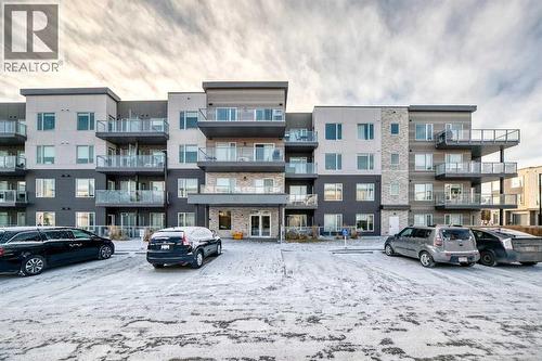 316, 200 Shawnee Square Sw, Calgary, AB - Outdoor With Balcony With Facade
