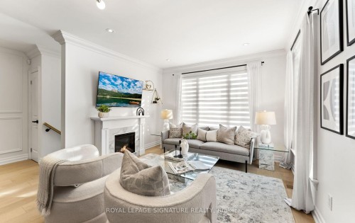 62 Burlingame Road, Toronto, ON - Indoor Photo Showing Living Room With Fireplace