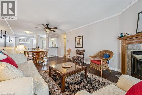 205 Highland Crescent Unit# 32, Kitchener, ON - Indoor Photo Showing Living Room With Fireplace