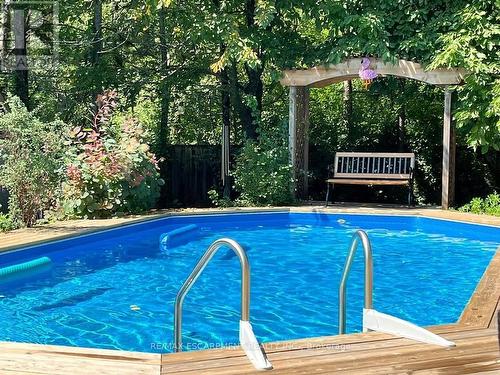 5119 Cherryhill Crescent, Burlington, ON - Outdoor With In Ground Pool With Deck Patio Veranda With Backyard