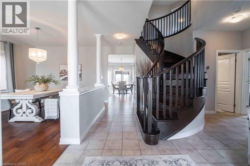 Elegant central staircase - 51 Showcase Drive, Hamilton, ON - Indoor Photo Showing Other Room