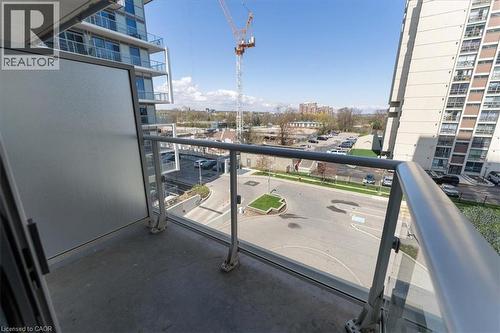 View of balcony - 55 Speers Road Unit# 415, Oakville, ON - Outdoor With Balcony