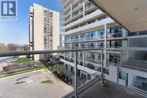View of balcony - 55 Speers Road Unit# 415, Oakville, ON - Outdoor With Balcony