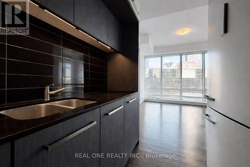 1107 - 8 The Esplanade Avenue, Toronto, ON - Indoor Photo Showing Kitchen With Double Sink