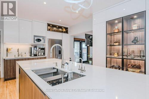 Custom Designed Kitchen - 80 London Road W, Guelph (Exhibition Park), ON - Indoor Photo Showing Kitchen With Double Sink