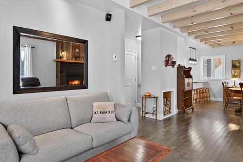 Salon - 221 Ch. Després, La Minerve, QC - Indoor Photo Showing Living Room With Fireplace