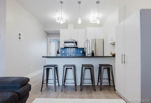 201-606 Speed Ave, Victoria, BC - Indoor Photo Showing Kitchen With Upgraded Kitchen