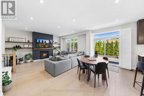 1344 Gull Crossing, Pickering, ON - Indoor Photo Showing Living Room With Fireplace