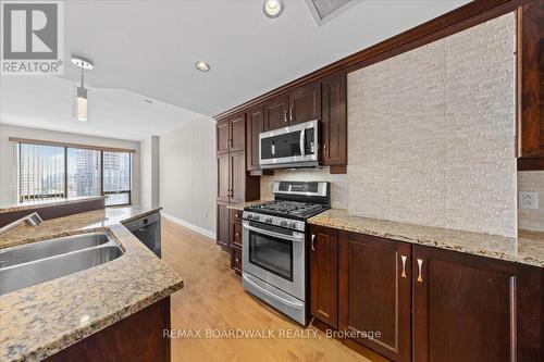 1003 - 90 George Street, Ottawa, ON - Indoor Photo Showing Kitchen With Double Sink