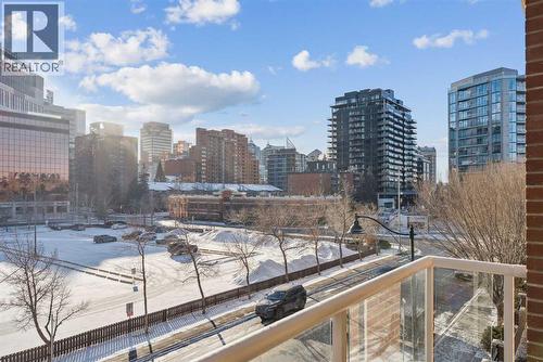 Enjoy the south & west sun from your private balcony! - 306, 660 Eau Claire Avenue Sw, Calgary, AB - Outdoor With Balcony