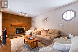 family room with gas fireplace - 