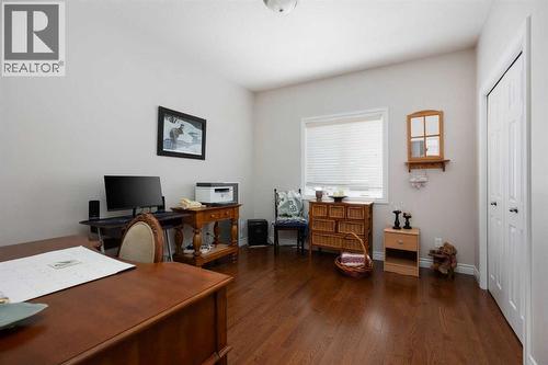 Spare room hardwood floor - 237 Trillium Road, Fort Mcmurray, AB - Indoor Photo Showing Office