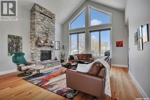 Lazy S Acreage, Montrose Rm No. 315, SK - Indoor Photo Showing Living Room With Fireplace
