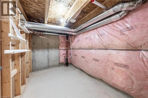 View of unfinished below grade area - 391 Athabasca Common, Oakville, ON - Indoor Photo Showing Basement