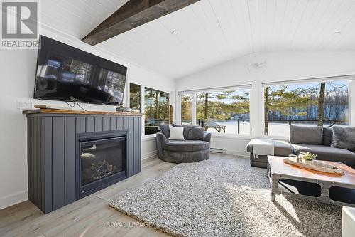 29 O4 Road, Rideau Lakes, ON - Indoor Photo Showing Living Room With Fireplace