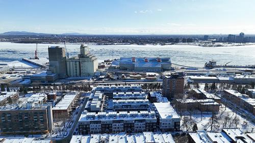 Aerial photo - 202-594 Rue Nicolet, Montréal (Mercier/Hochelaga-Maisonneuve), QC - Outdoor With Body Of Water With View