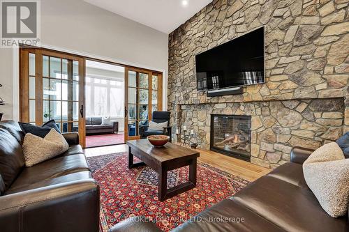 44 Pioneer Ridge Drive, Kitchener, ON - Indoor Photo Showing Living Room With Fireplace