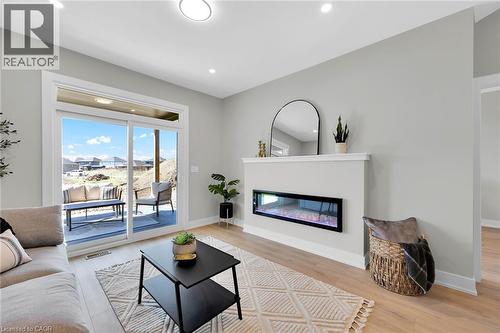 Pictures are from a previous built model home. - 188 Lafayette Boulevard, Jarvis, ON - Indoor Photo Showing Living Room With Fireplace