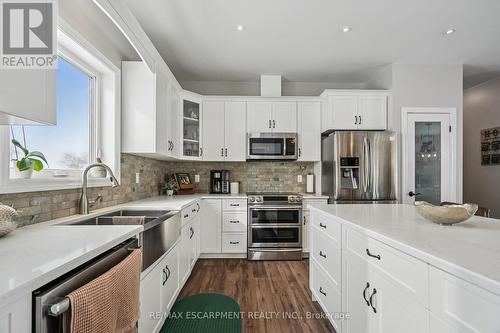 151116 12Th Line, East Garafraxa, ON - Indoor Photo Showing Kitchen With Stainless Steel Kitchen With Double Sink With Upgraded Kitchen