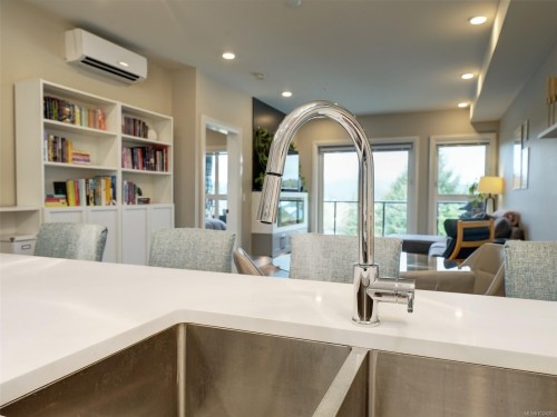 503-741 Travino Lane, Saanich, BC - Indoor Photo Showing Kitchen With Double Sink