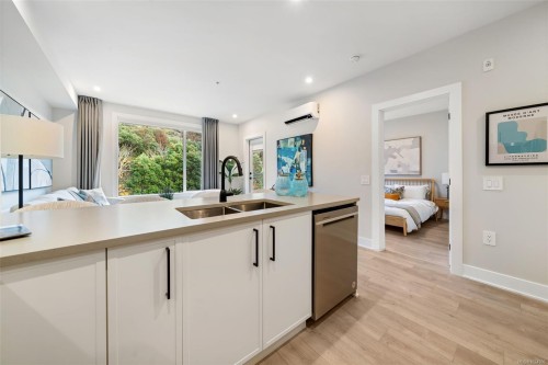 309-1371 Goldstream Ave, Langford, BC - Indoor Photo Showing Kitchen With Double Sink