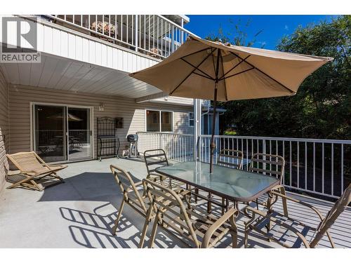Large partially covered deck (with ideal privacy) - 4404 Pleasant Valley Road Unit# 6, Vernon, BC - Outdoor With Deck Patio Veranda With Exterior