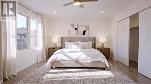Primary bedroom - virtually staged - 3722 Sussex Lane, Fort Erie (Black Creek), ON - Indoor Photo Showing Bedroom