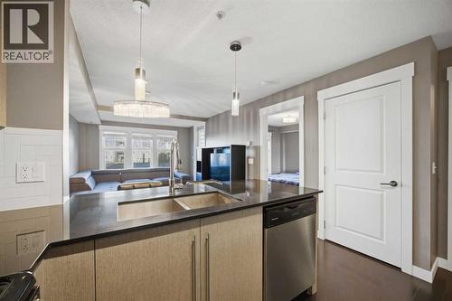 Kitchen - 2118, 11 Mahogany Row Se, Calgary, AB - Indoor Photo Showing Kitchen With Double Sink