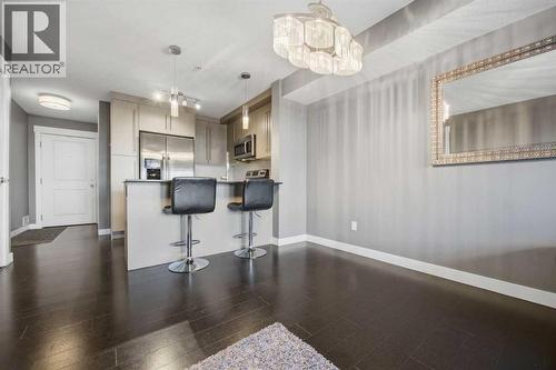 Dining space - 2118, 11 Mahogany Row Se, Calgary, AB - Indoor Photo Showing Kitchen
