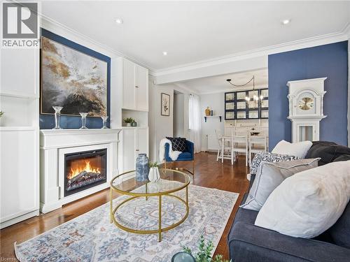 205 Prince Edward Drive S, Toronto, ON - Indoor Photo Showing Living Room With Fireplace