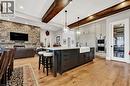 44 Pioneer Ridge Drive, Kitchener, ON  - Indoor Photo Showing Kitchen With Fireplace With Upgraded Kitchen 