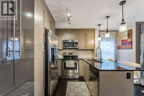 2114, 11 Mahogany Row Se, Calgary, AB - Indoor Photo Showing Kitchen With Upgraded Kitchen