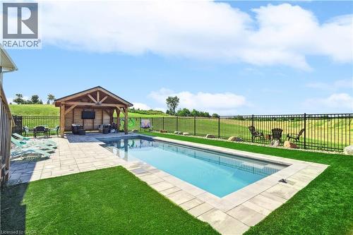 151116 12Th Line, East Garafraxa, ON - Outdoor With In Ground Pool With Deck Patio Veranda With Backyard