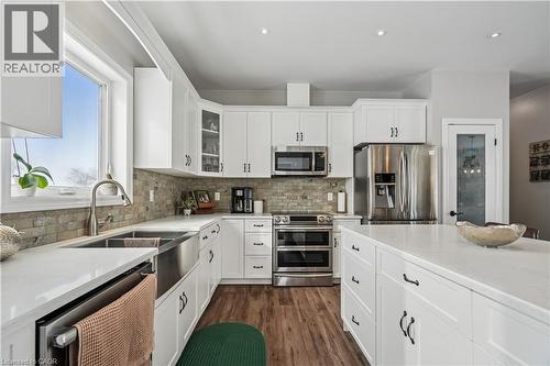 151116 12Th Line, East Garafraxa, ON - Indoor Photo Showing Kitchen With Stainless Steel Kitchen With Double Sink With Upgraded Kitchen