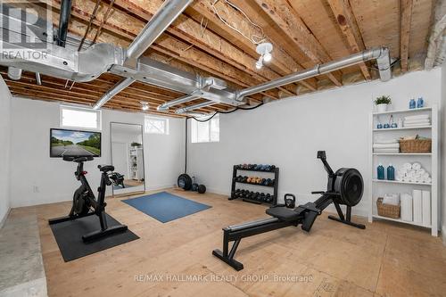 Basement Below the Addition - 55 Smirle Avenue, Ottawa, ON - Indoor Photo Showing Gym Room
