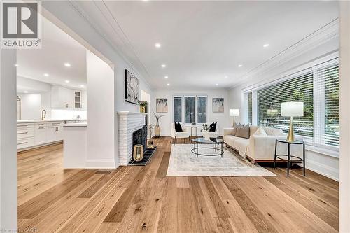877 Kingsway Drive, Burlington, ON - Indoor Photo Showing Living Room With Fireplace