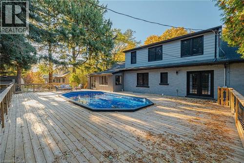 877 Kingsway Drive, Burlington, ON - Outdoor With Above Ground Pool With Deck Patio Veranda