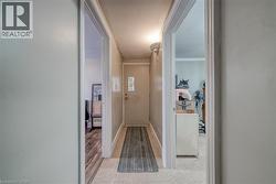 Hall with baseboards and ornamental molding - 