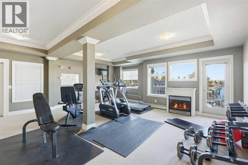 203, 11170 30 Street Sw, Calgary, AB - Indoor Photo Showing Gym Room