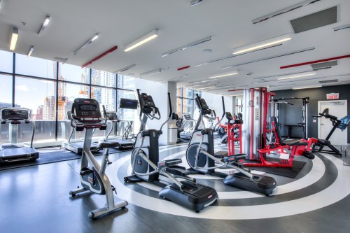 Exercise Room - 1706-1288 Av. Des Canadiens-De-Montréal, Montréal (Ville-Marie), QC - Indoor Photo Showing Gym Room