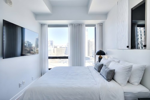 Master Bedroom - 1706-1288 Av. Des Canadiens-De-Montréal, Montréal (Ville-Marie), QC - Indoor Photo Showing Bedroom