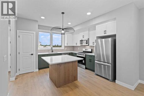 191 Belvedere Crescent Se, Calgary, AB - Indoor Photo Showing Kitchen With Upgraded Kitchen